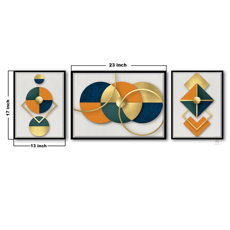 Buy Mexis Wall Art - Set Of Three Wall Art & Paintings from Vaaree