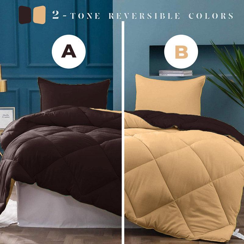 Buy Nihara Revesible Comforter - Brown & Beige Comforters & AC Quilts from Vaaree