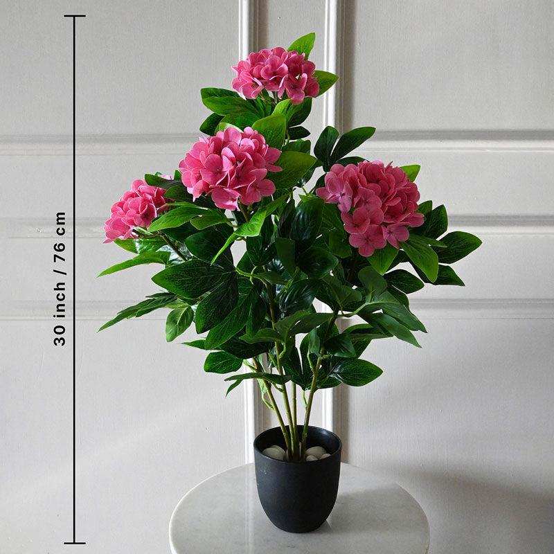 Buy Faux Everlasting Hydrangea Plant With Pot (Pale Pink) - 2.5 Feet Artificial Plants from Vaaree