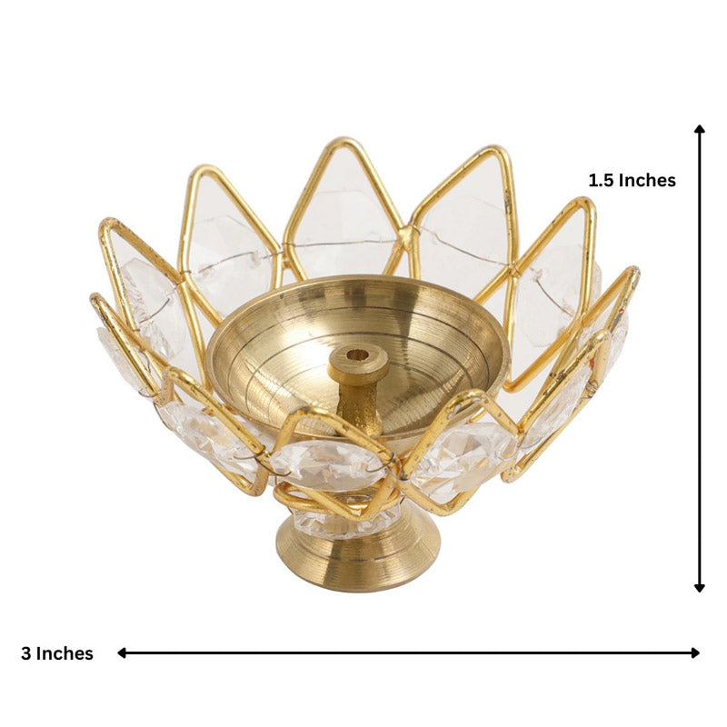 Buy Neelima Crystal Diya (Small) - Set Of Two Diyas from Vaaree