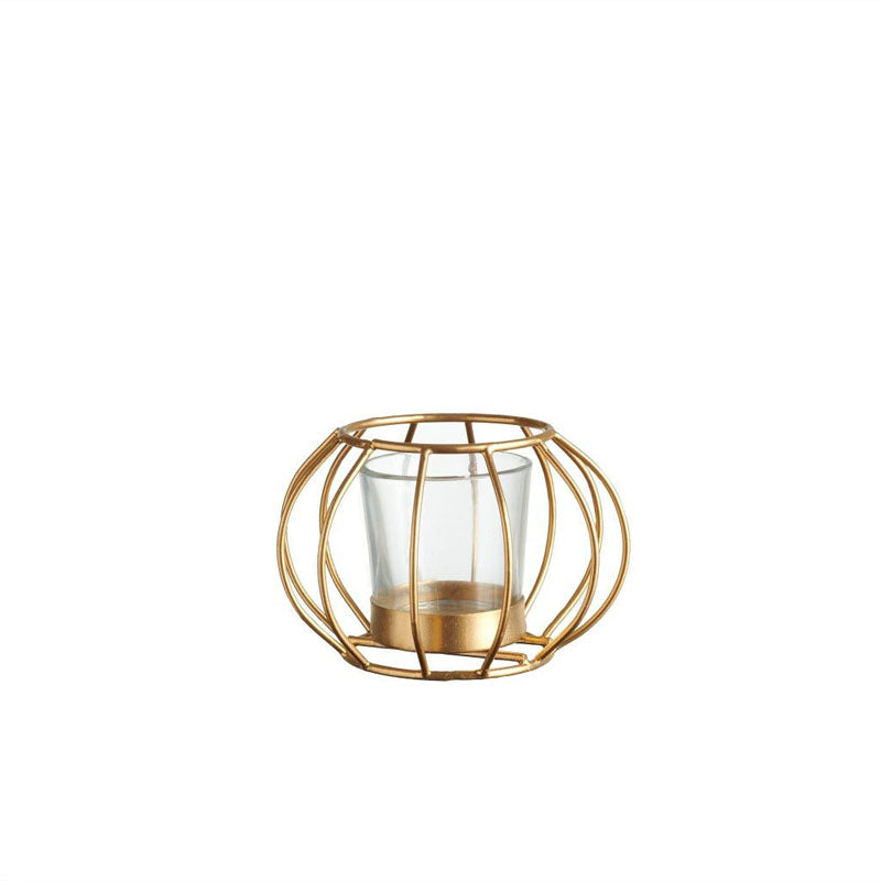 Buy Cage Lumina Tealight Candle Holder - Set Of Two Candle Holders from Vaaree