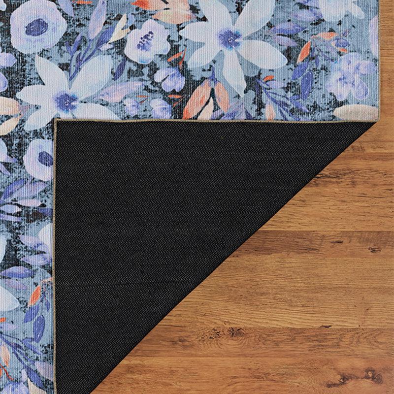 Buy Abigail Floral Carpet - Blue Carpet from Vaaree