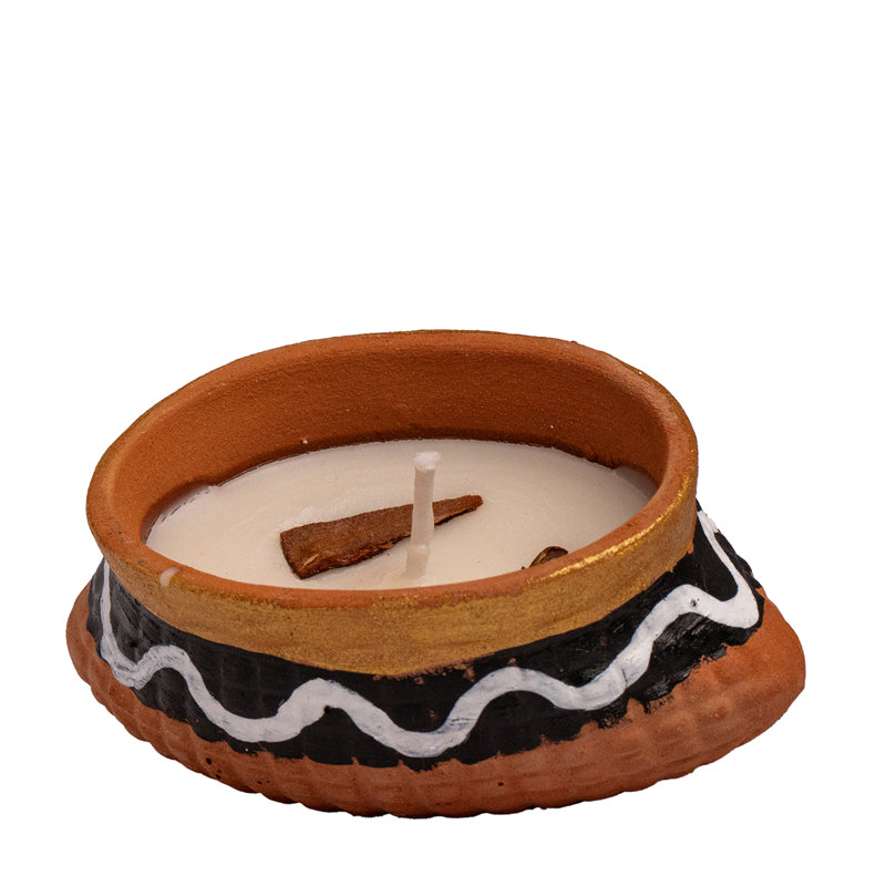 Buy Row Boat Handpainted Cinnamon Scented Candle - Set Of Four Candles from Vaaree