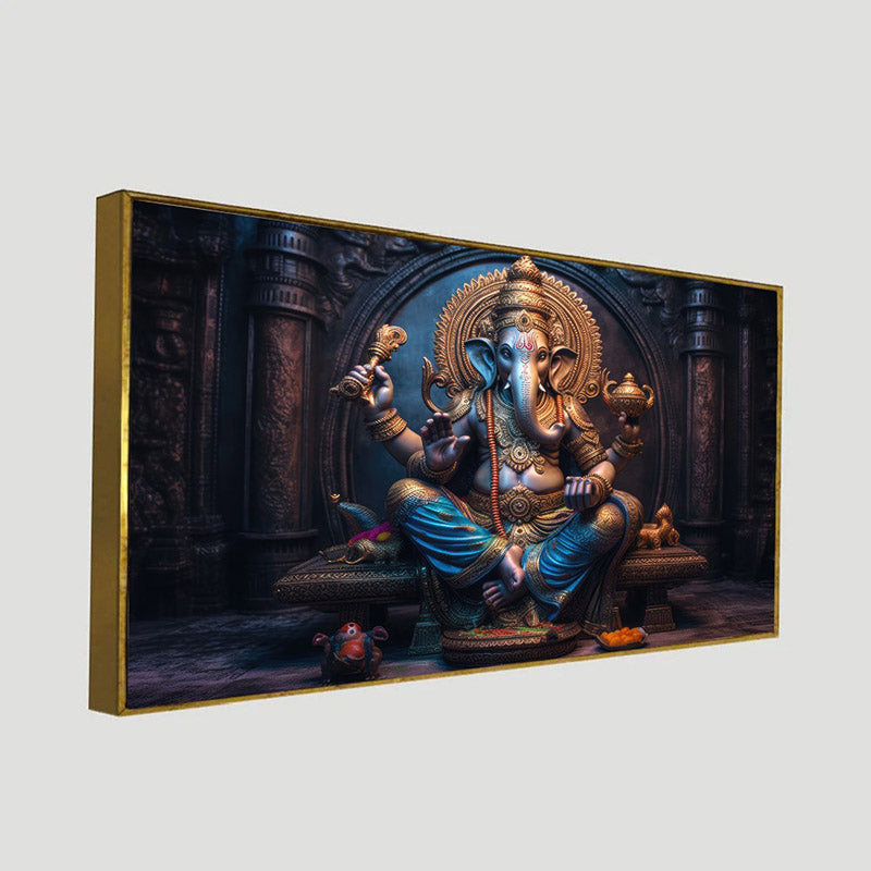 Buy Lambodara Bless Wall Painting With Frame Wall Art & Paintings from Vaaree