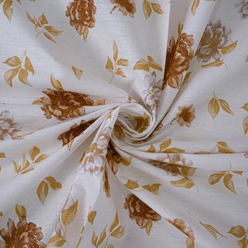 Buy Mudra Floral Bedsheet - Brown Bedsheets from Vaaree