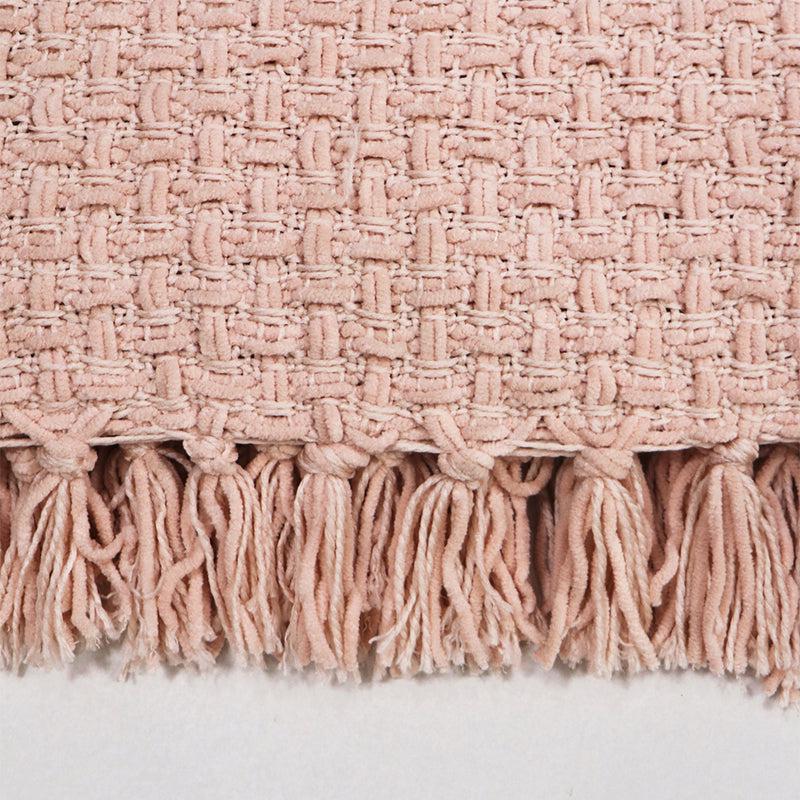 Buy Cozy Loom Throw - Pink Throws from Vaaree