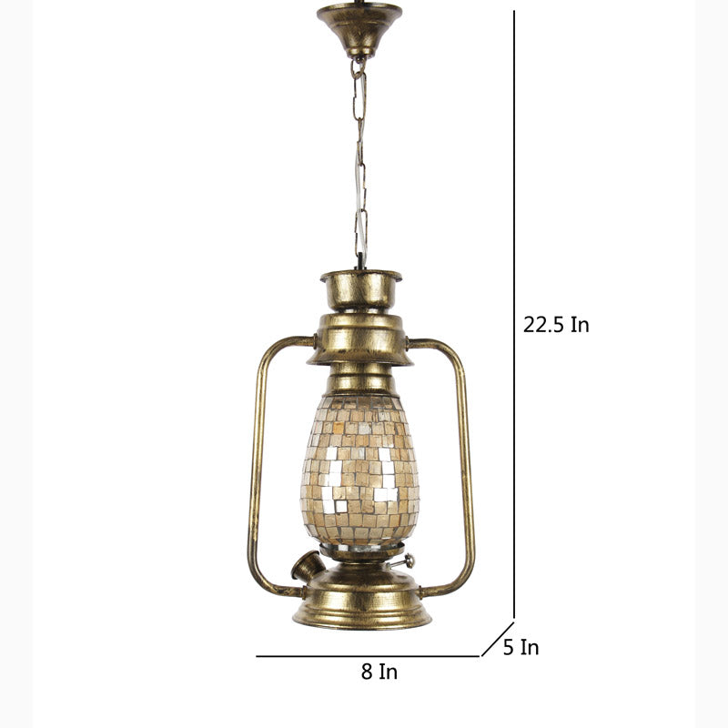 Buy Avina Mosaic Lantern Ceiling Lamp - Gold Ceiling Lamp from Vaaree