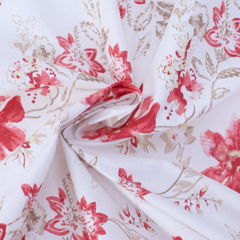 Buy Jumina Floral Printed Bedsheet - Red Bedsheets from Vaaree