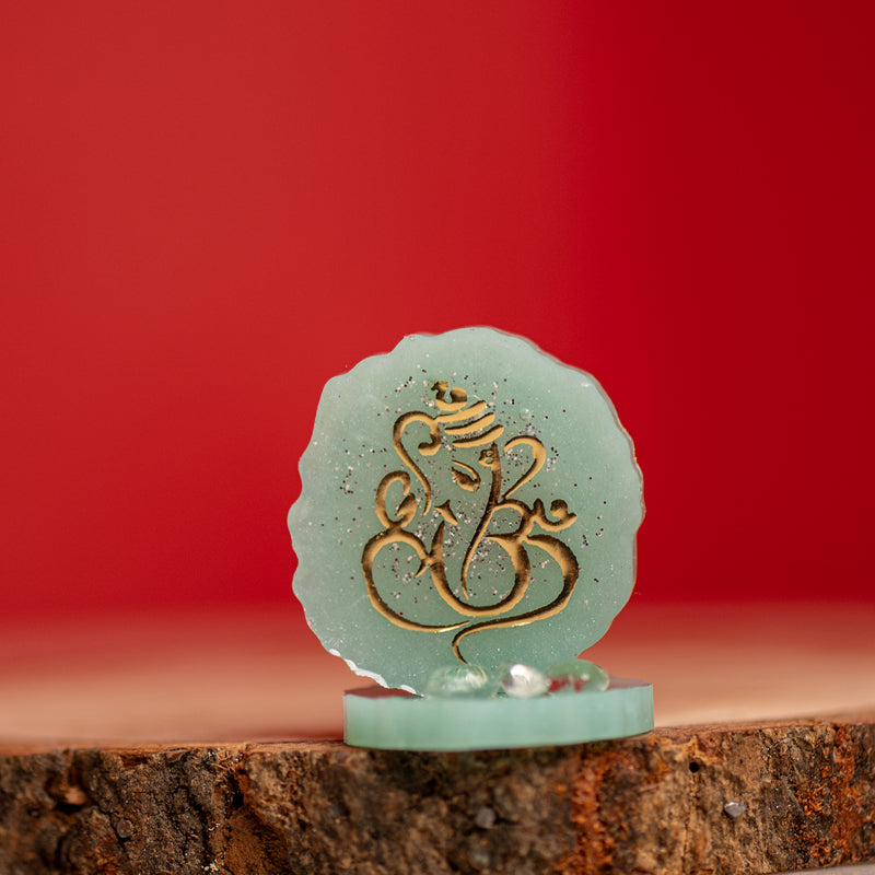 Buy Ganesha Agate Showpiece - Blue Showpieces from Vaaree