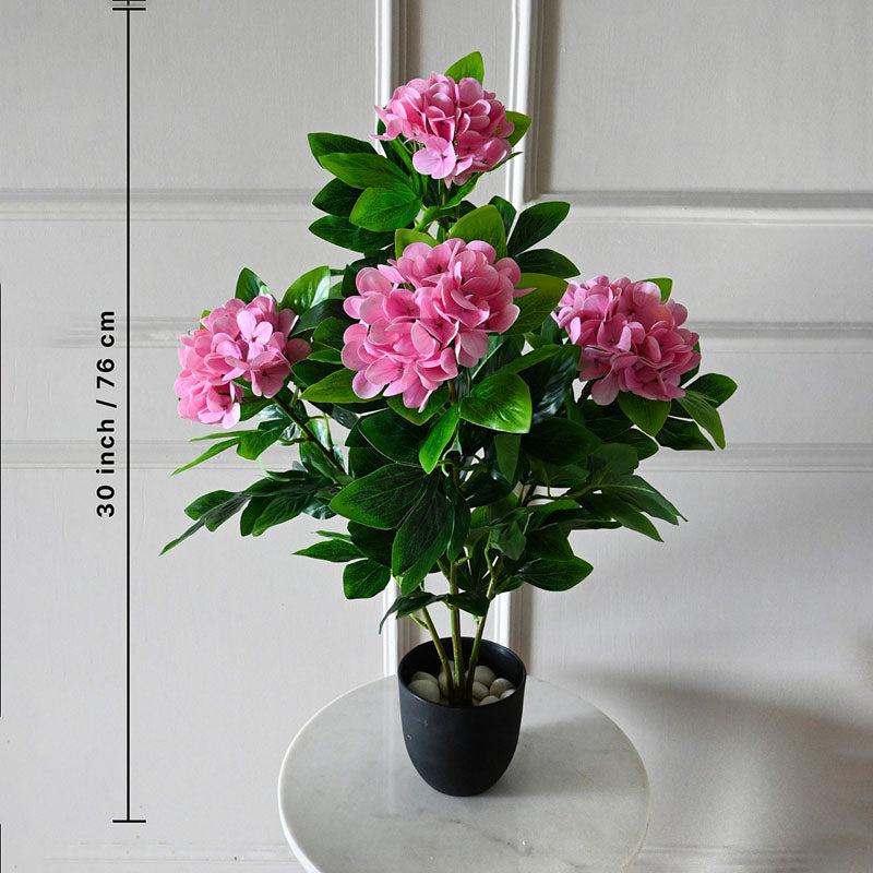 Buy Faux Everlasting Hydrangea Plant With Pot (Baby Pink) - 2.5 Feet Artificial Plants from Vaaree