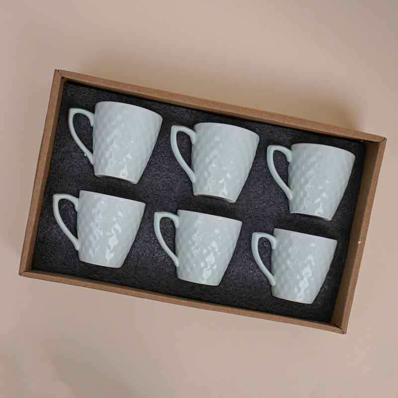 Buy Arviya Blue Cup (180 ML) - Set Of Six Mug from Vaaree