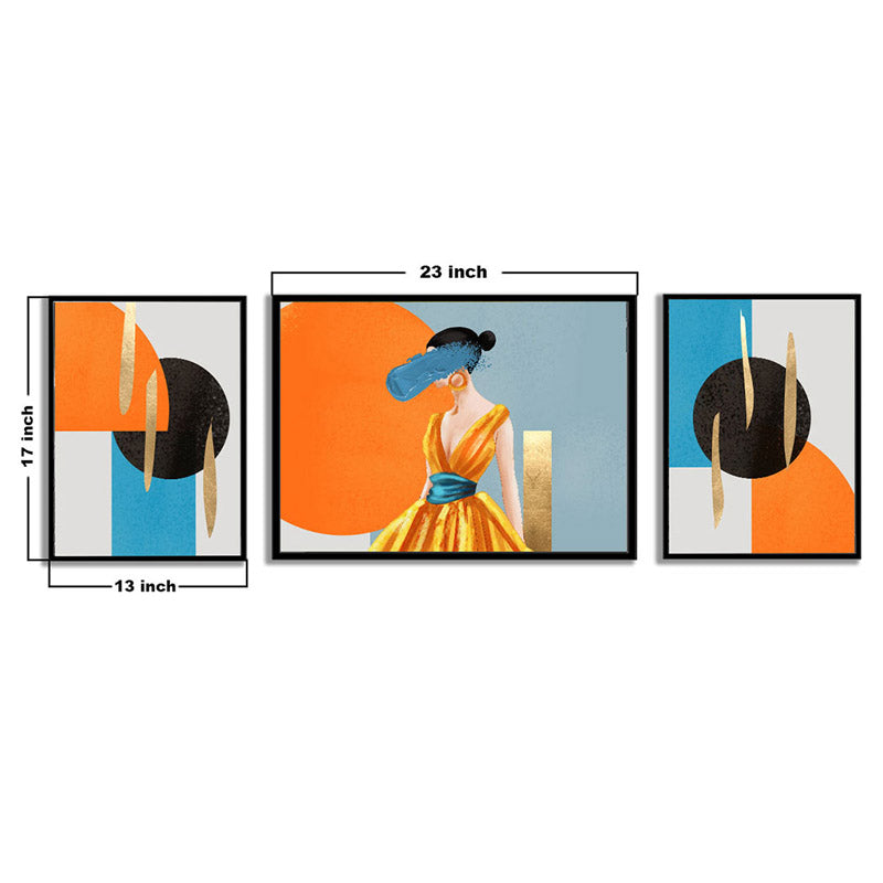 Buy Naylee Wall Art - Set Of Three Wall Art & Paintings from Vaaree