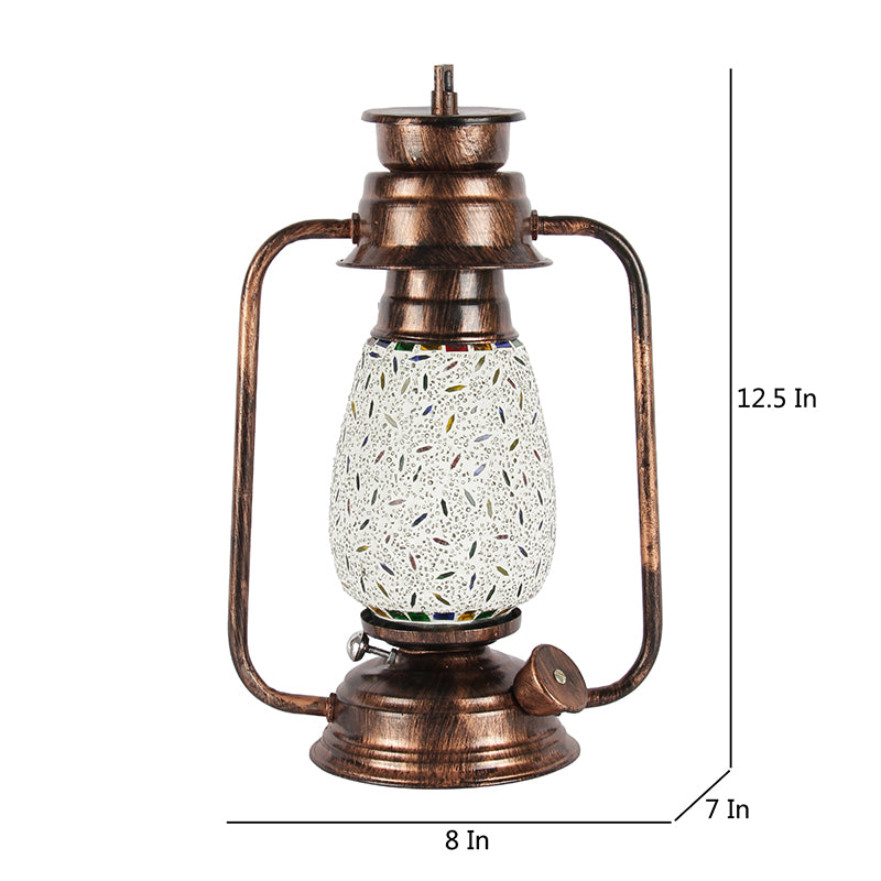 Buy Siera Mosaic Lantern Table Lamp - Copper Table Lamp from Vaaree