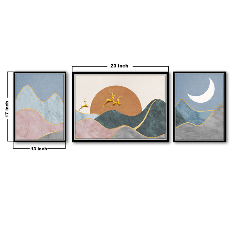 Buy Sarah Wall Art - Set Of Three Wall Art & Paintings from Vaaree