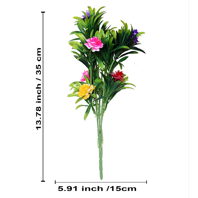 Buy Faux Filosia Flower Bunch (Multicolor) - Set Of Two Artificial Flowers from Vaaree