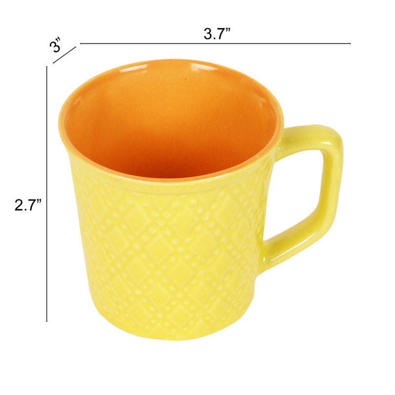 Buy Rabeeha Ceramic Cup (150 ML) - Set of Six Mugs from Vaaree