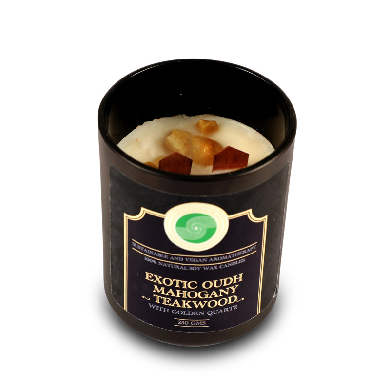 Buy Elysium Oudh Mahogany Teakwood Scented Candle Candles from Vaaree