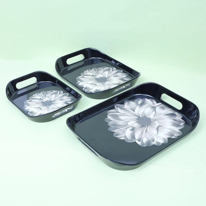 Buy Dandelion Glam Serving Tray - Set Of Three Serving Tray from Vaaree