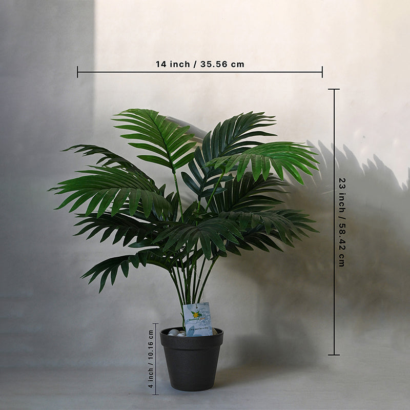 Buy Faux Everlasting Areca Palm Plant With Pot- 58 Cms Artificial Plants from Vaaree