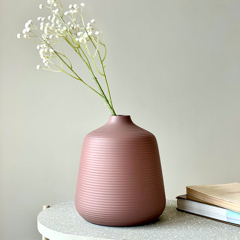 Buy Adola Arca Vase - Rusty Pink Vase from Vaaree