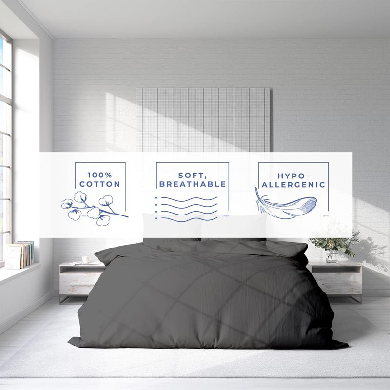 Buy Amelia Duvet Cover With Pillow Covers - Grey Duvet Covers from Vaaree