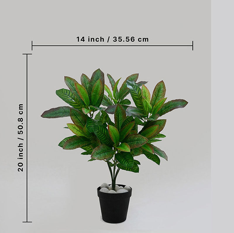 Buy Faux Everlasting Croton Plant With Pot - 51 cms Artificial Plants from Vaaree