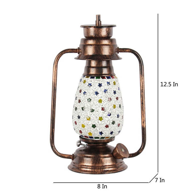 Buy Divyara Mosaic Lantern Wall Lamp - Copper Wall Lamp from Vaaree