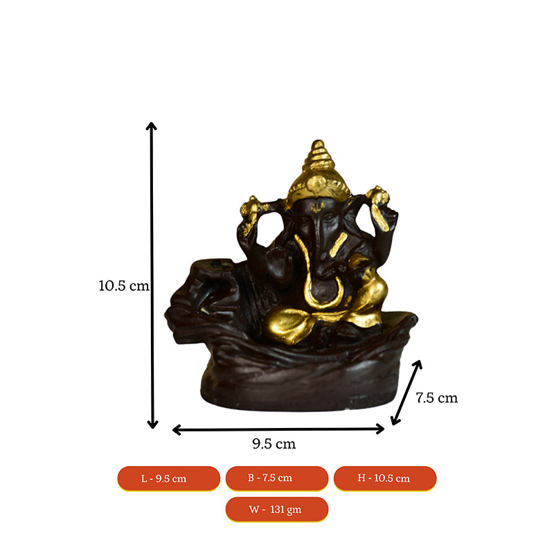 Buy Golden Ganapati Smoke Fountain Showpiece from Vaaree