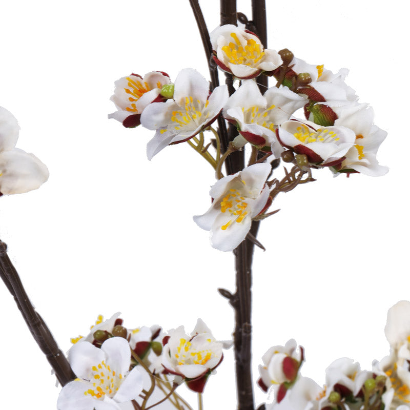 Buy Faux Realistic Cherry Blossom Stick - White Artificial Flowers from Vaaree