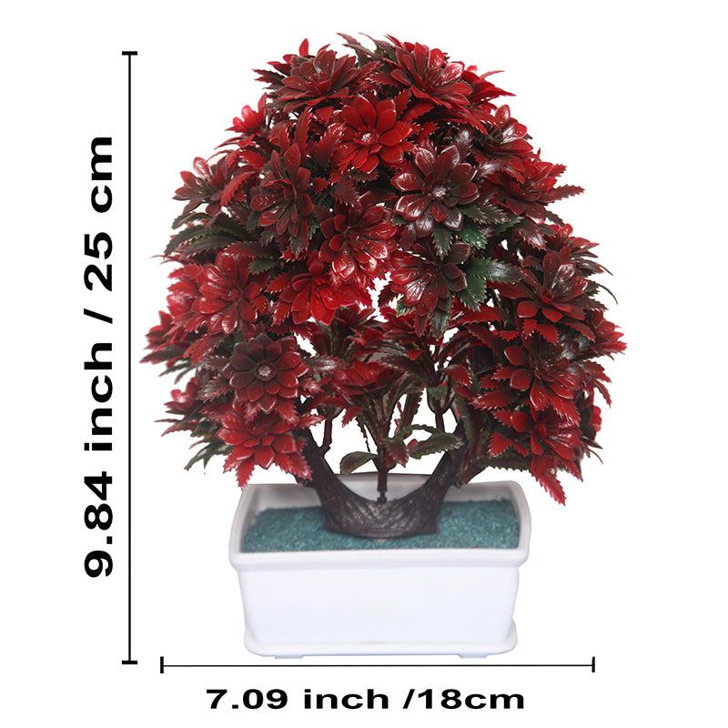 Buy Faux Fiery Red Plant With Pot Artificial Plants from Vaaree