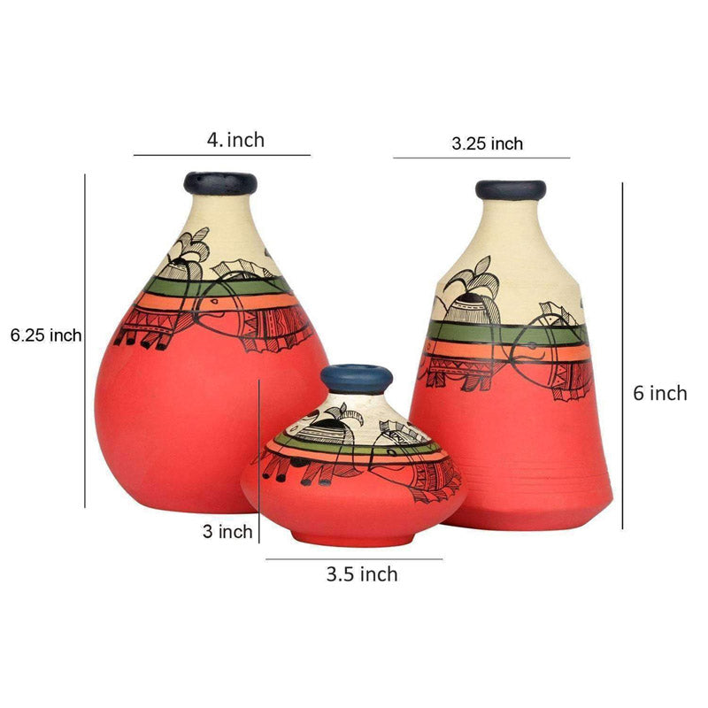 Buy Imani Madhubani Vase - Three Piece Set Vase from Vaaree