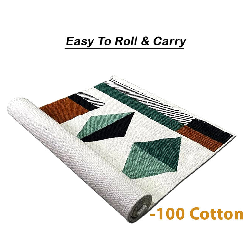 Buy Ello Geometric Runner Rug Runner Rug from Vaaree