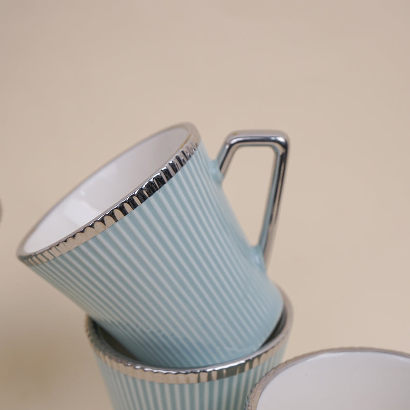 Buy Thira Blue Ceramic Cup (180 ML) - Set Of Six Mug from Vaaree