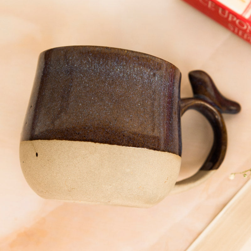 Buy Chirp Glaze Cup (Brown) - 250 Ml Mug from Vaaree