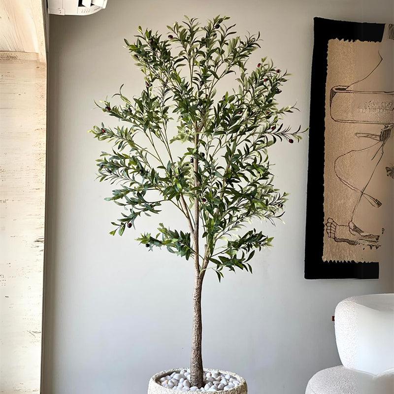 Buy Faux Realtouch Olive Tree - 7 Feet Artificial Plants from Vaaree