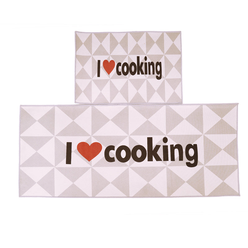 Buy I Love Cooking Kitchen Runner Rug - Set Of Two Runner Rug from Vaaree