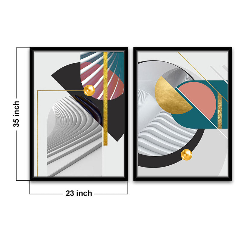 Buy Honeybelle Abstract Wall Art - Set Of Two Wall Art & Paintings from Vaaree