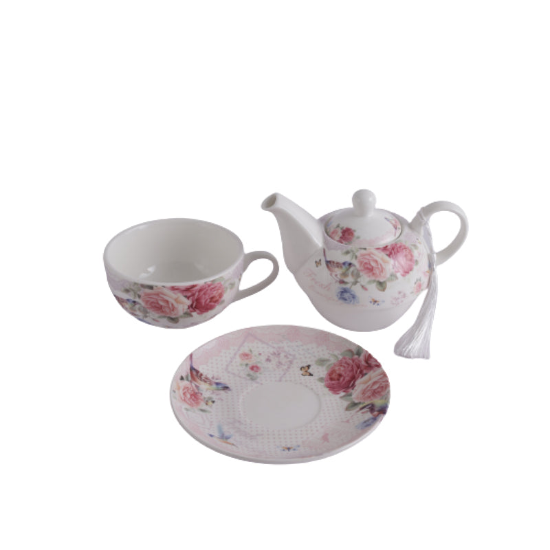 Buy Florae Quint Tea Set - Three Piece Set Tea Set & Tea Pots from Vaaree