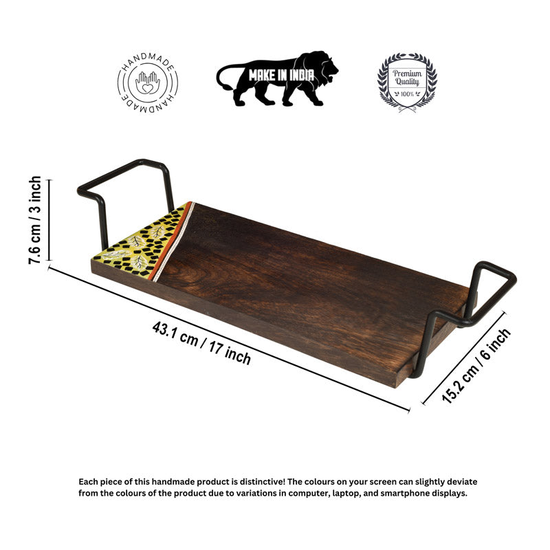 Buy Miko Wooden Tray Serving Tray from Vaaree