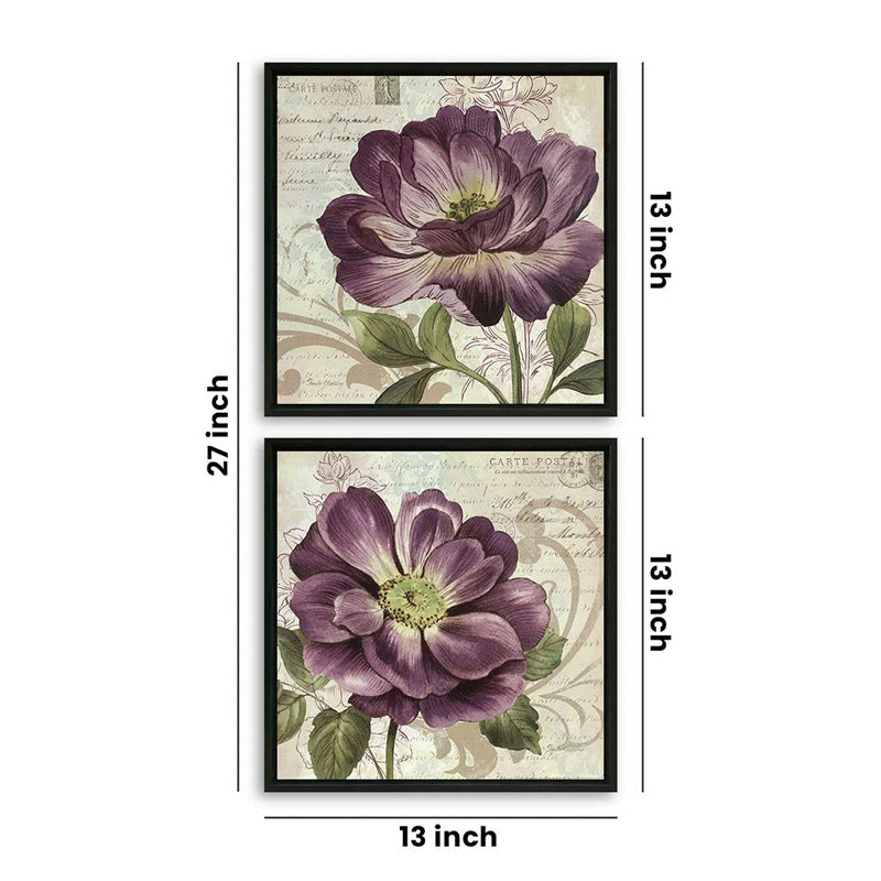 Buy Cummings Floral Wall Art - Set Of Two Wall Art & Paintings from Vaaree