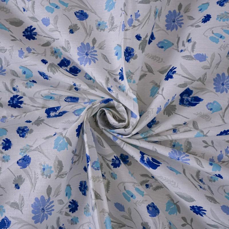 Buy Avani Floral Bedsheet - Blue Bedsheets from Vaaree