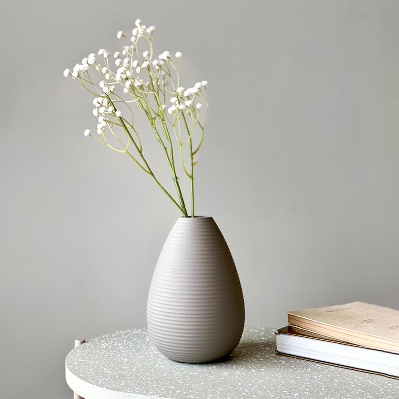 Buy Phiona Drop Vase - Light Grey Vase from Vaaree