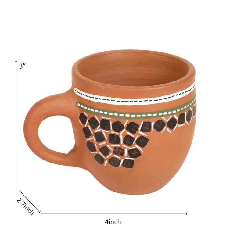 Buy Kaira Terracotta Cup (150 ML) - Set of Six Tea Cup & Saucer from Vaaree