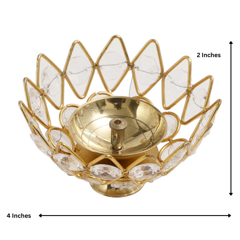 Buy Neelima Crystal Diya (Big) - Set Of Two Diyas from Vaaree