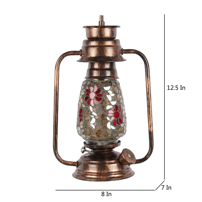 Buy Phoolkari Mosaic Lantern Wall Lamp - Copper Wall Lamp from Vaaree