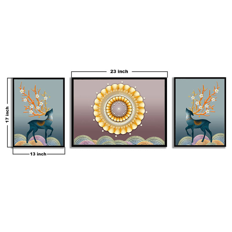 Buy Tanya Wall Art - Set Of Three Wall Art & Paintings from Vaaree