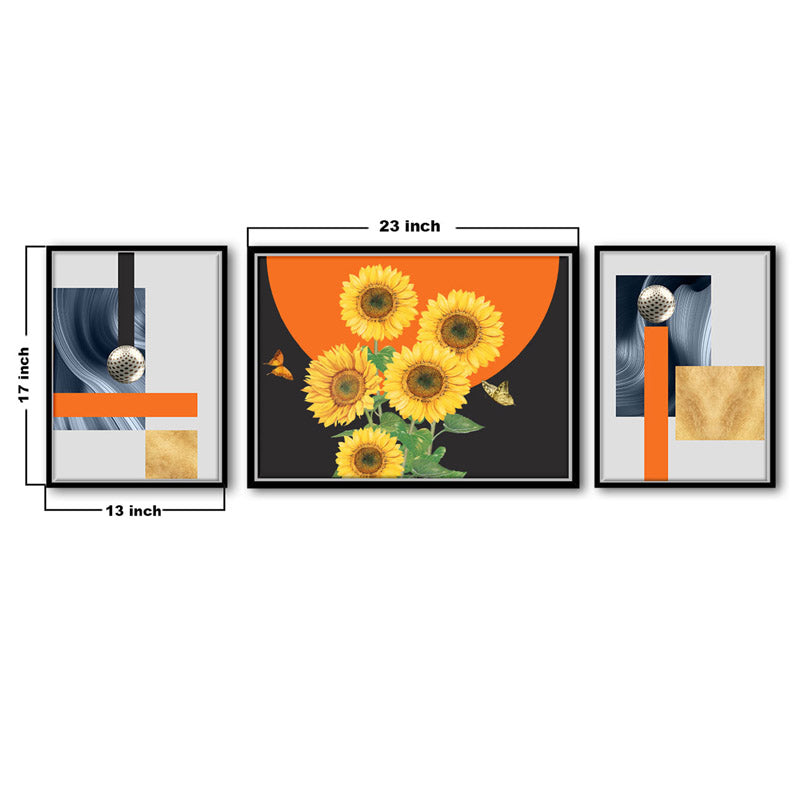 Buy Brooklyn Floral Wall Art - Set Of Three Wall Art & Paintings from Vaaree