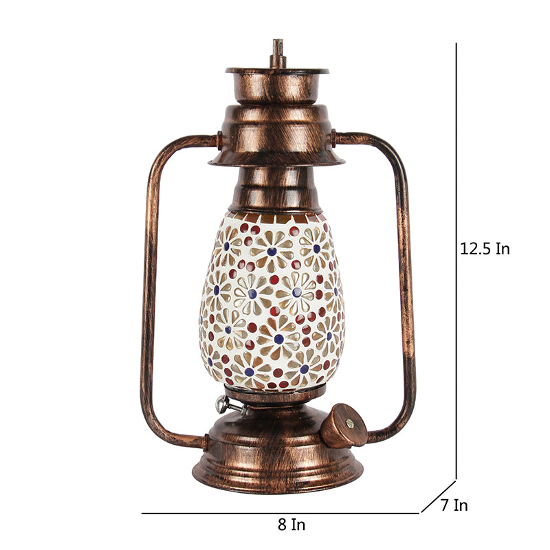 Buy Admya Mosaic Lantern Table Lamp - Copper Table Lamp from Vaaree