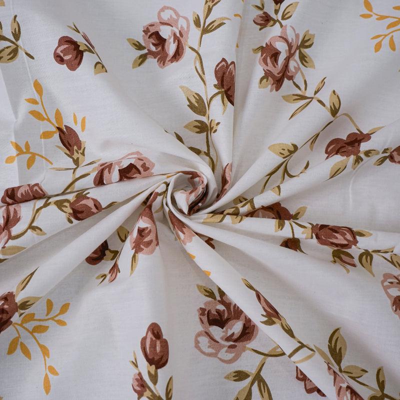 Buy Ramisa Floral Bedsheet - Brown Bedsheets from Vaaree