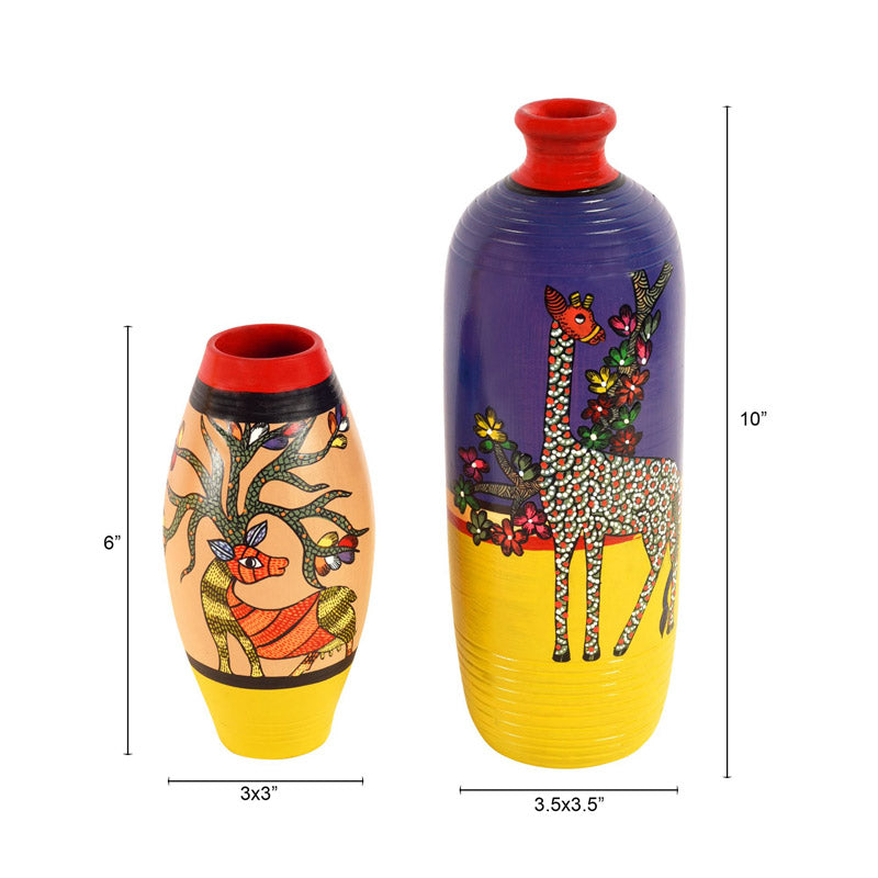 Buy Indrasuta Terracotta Vase - Two Piece Set Vase from Vaaree